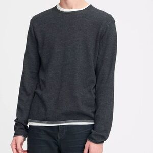 Rag & Bone Trent Merino Crew - black